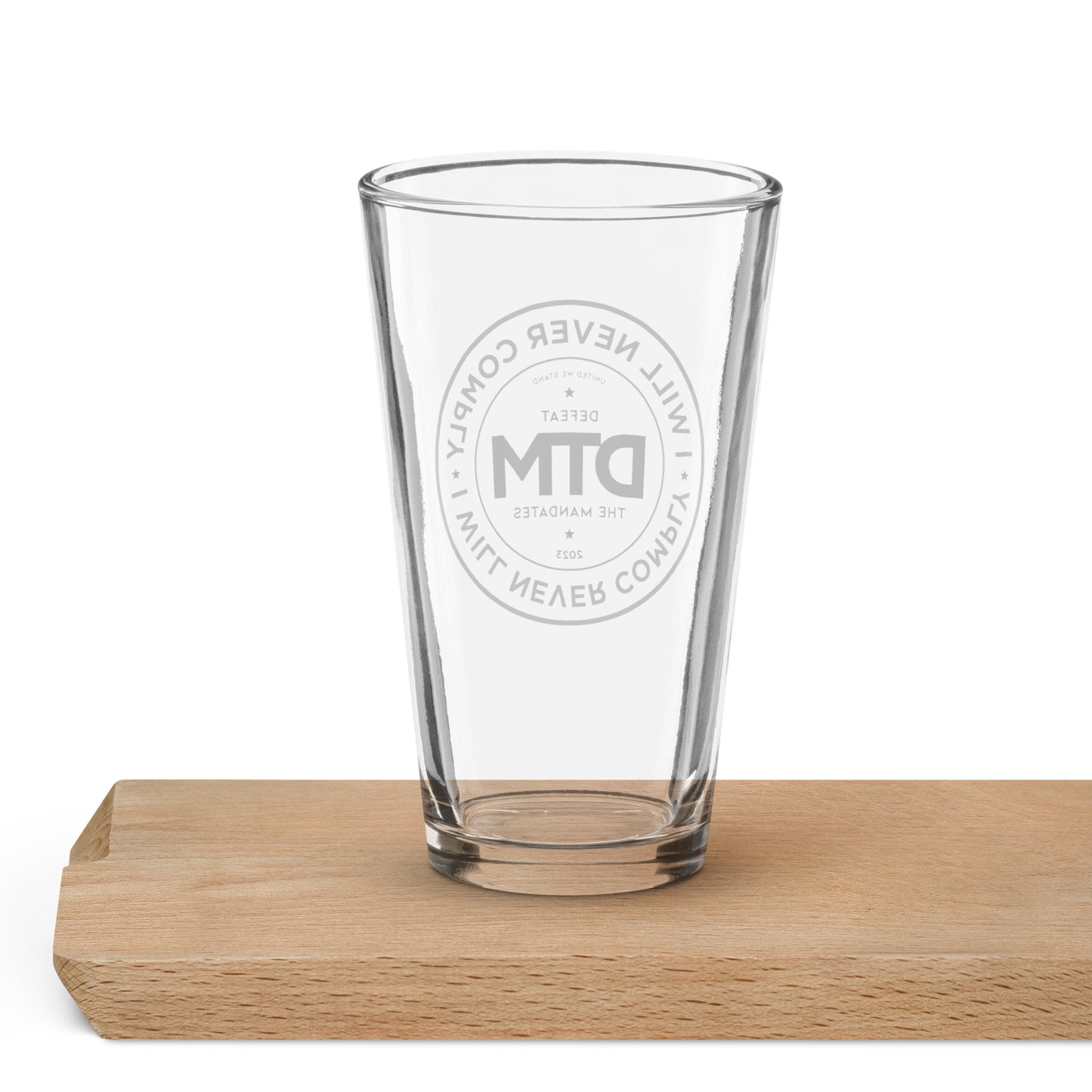 I Will Not Comply Shaker pint glass
