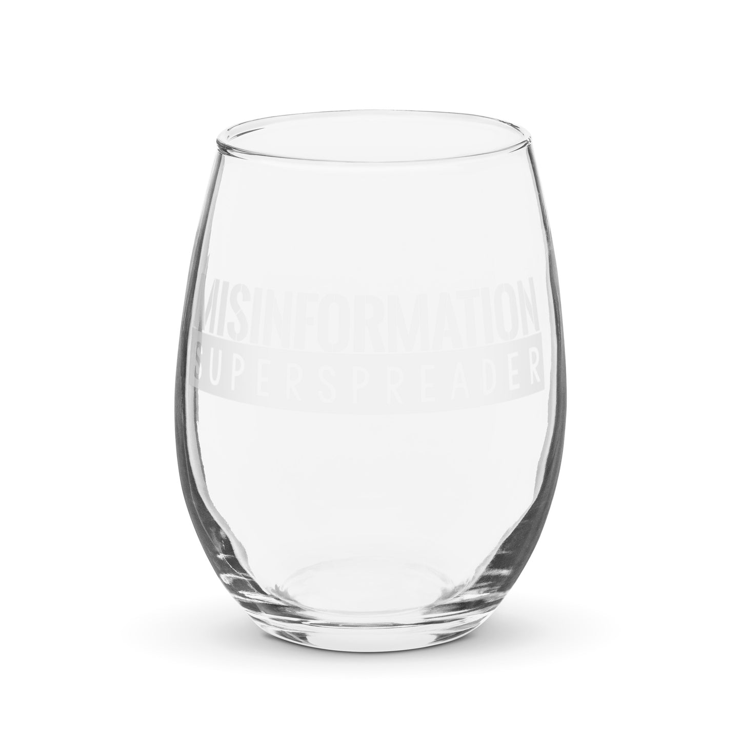 Misinformation Superspreader Stemless wine glass