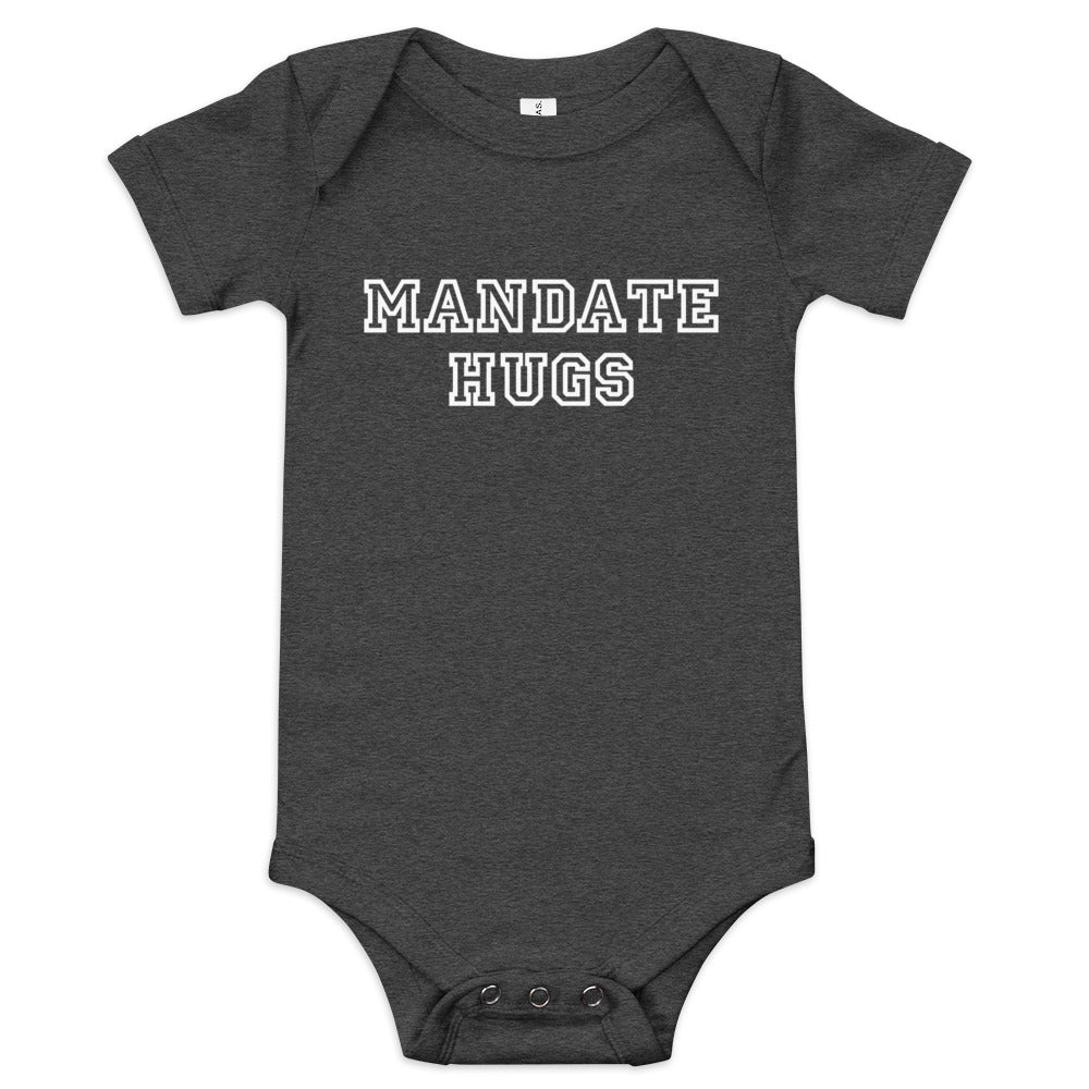 Baby Short Sleeve Onesie Bodysuit Mandate Hugs
