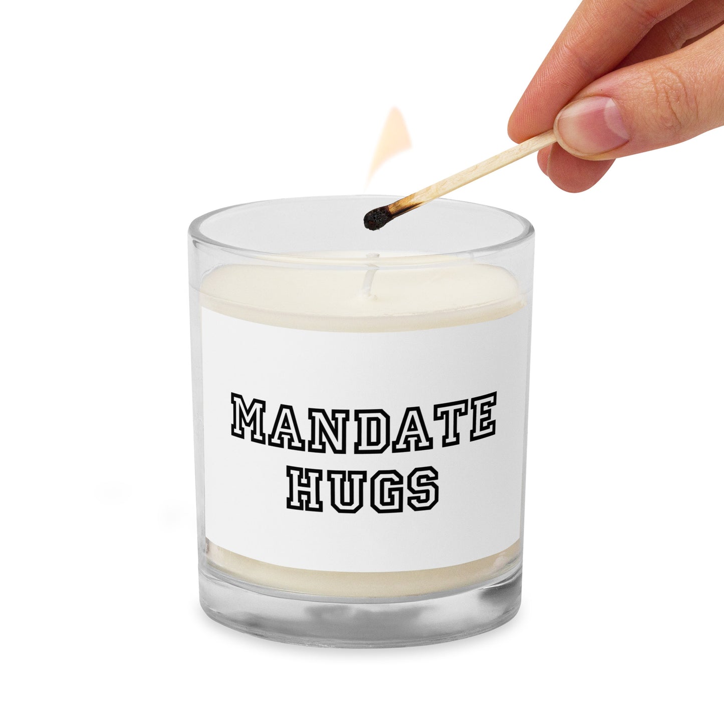 Mandate Hugs Glass Jar Candle