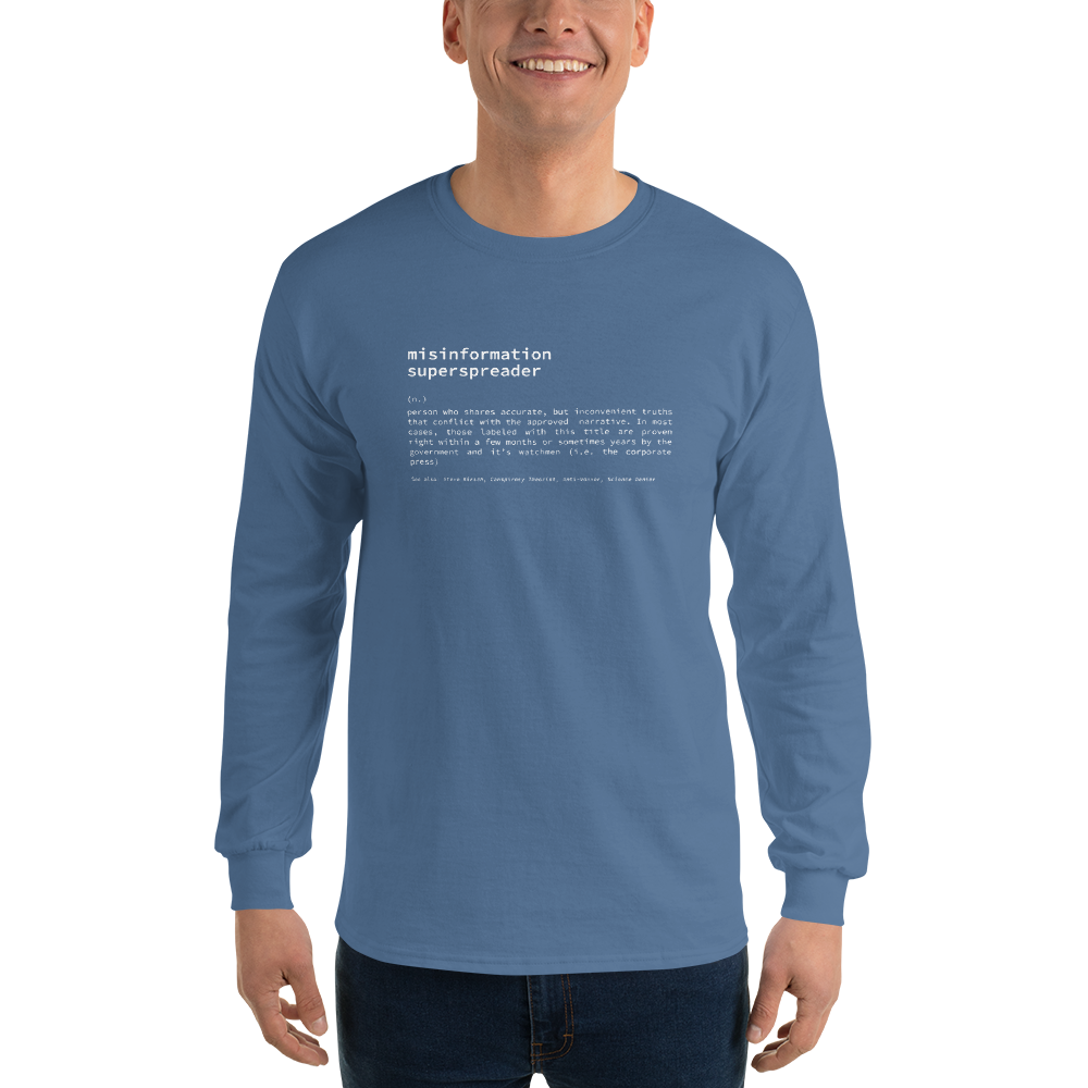 Misinformation Superspreader Men’s Long Sleeve Shirt