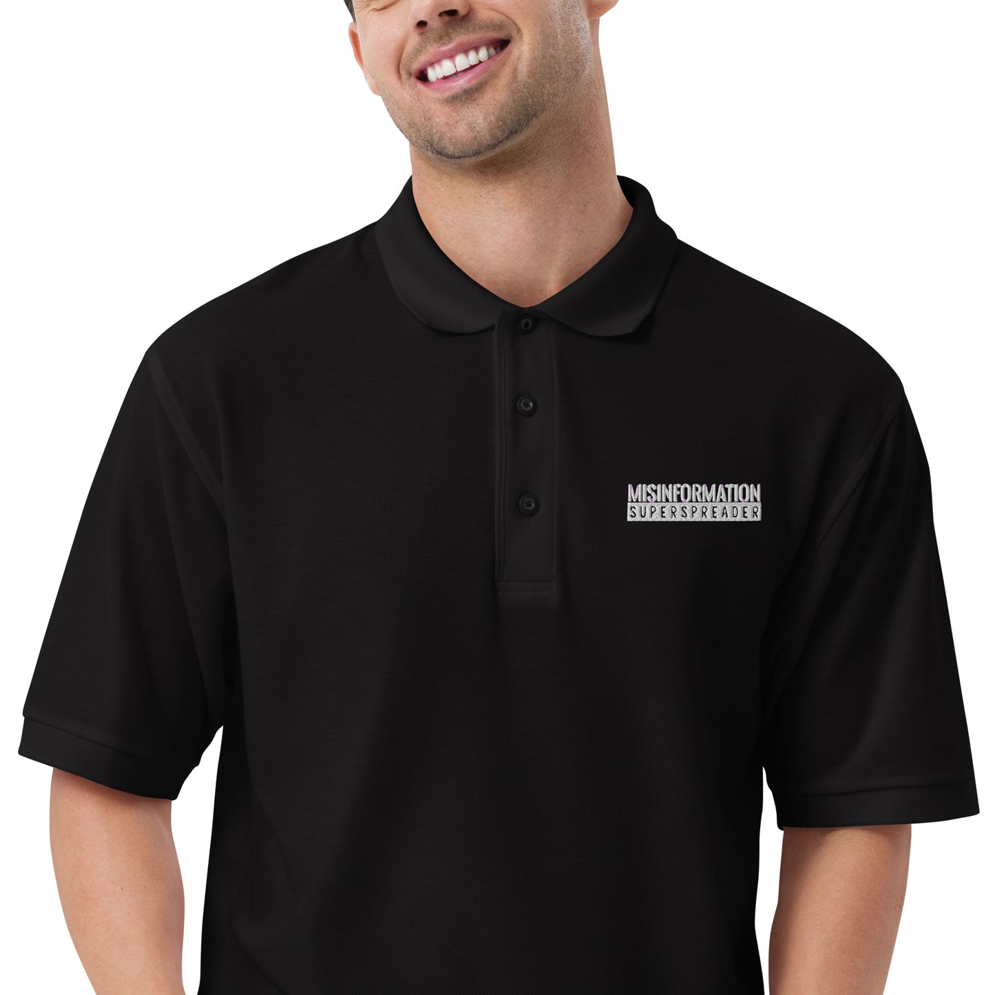 Misinformation Superspreader Men's Premium Polo
