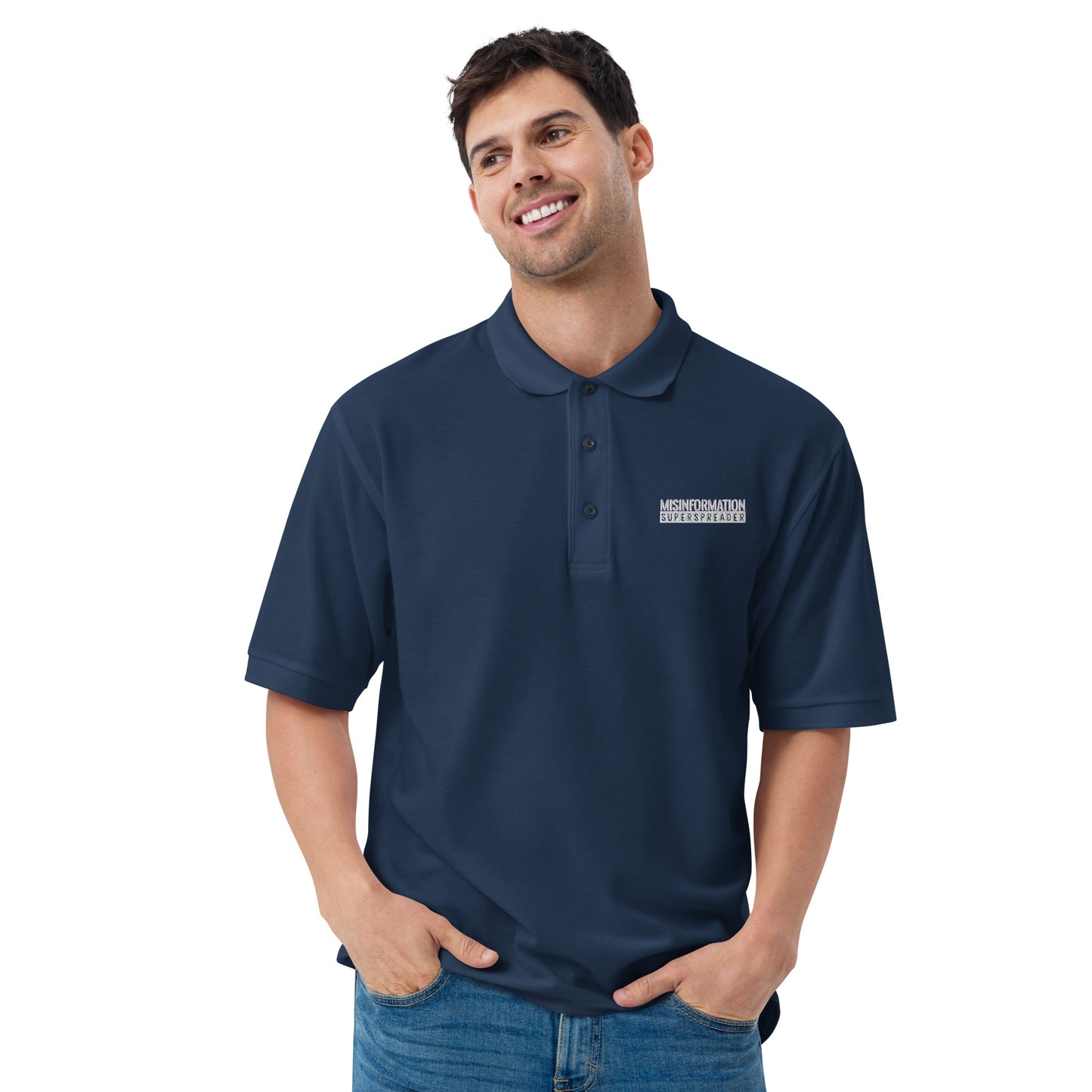 Misinformation Superspreader Men's Premium Polo