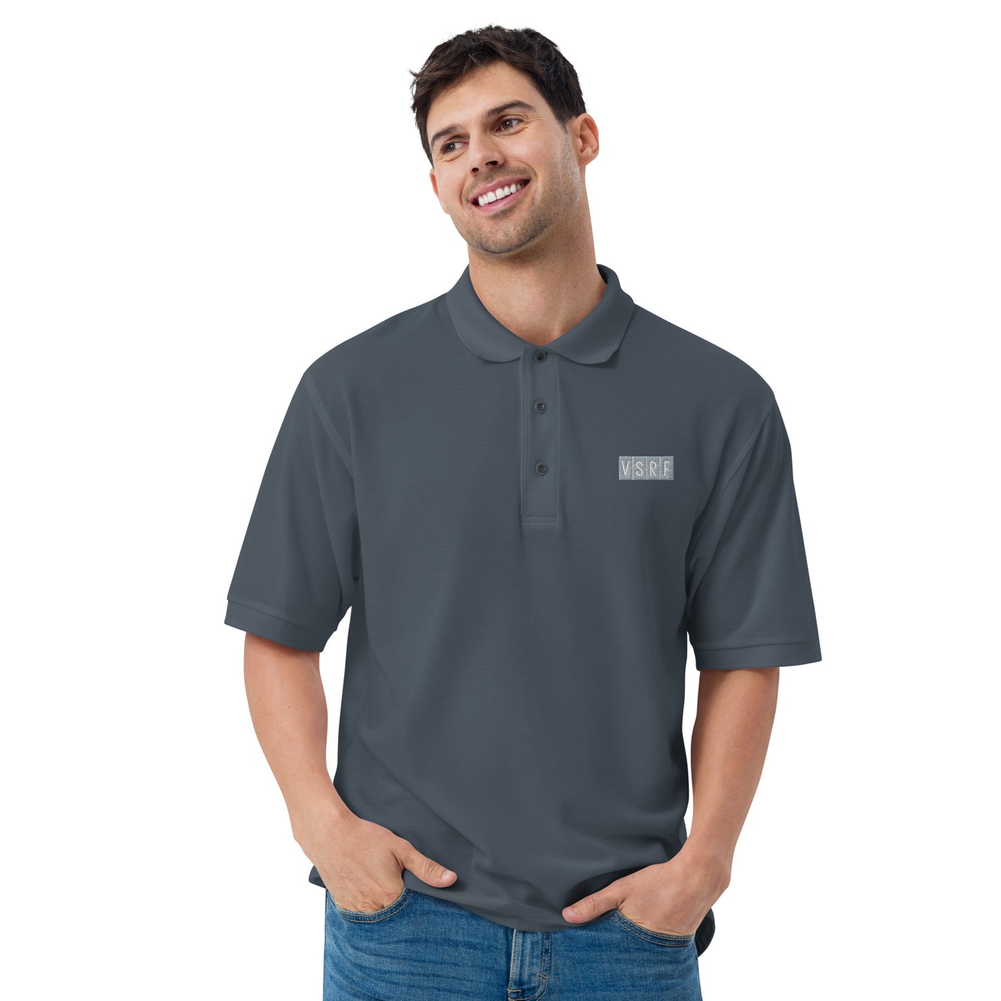 VSRF Men's Premium Polo (Steele Gray)