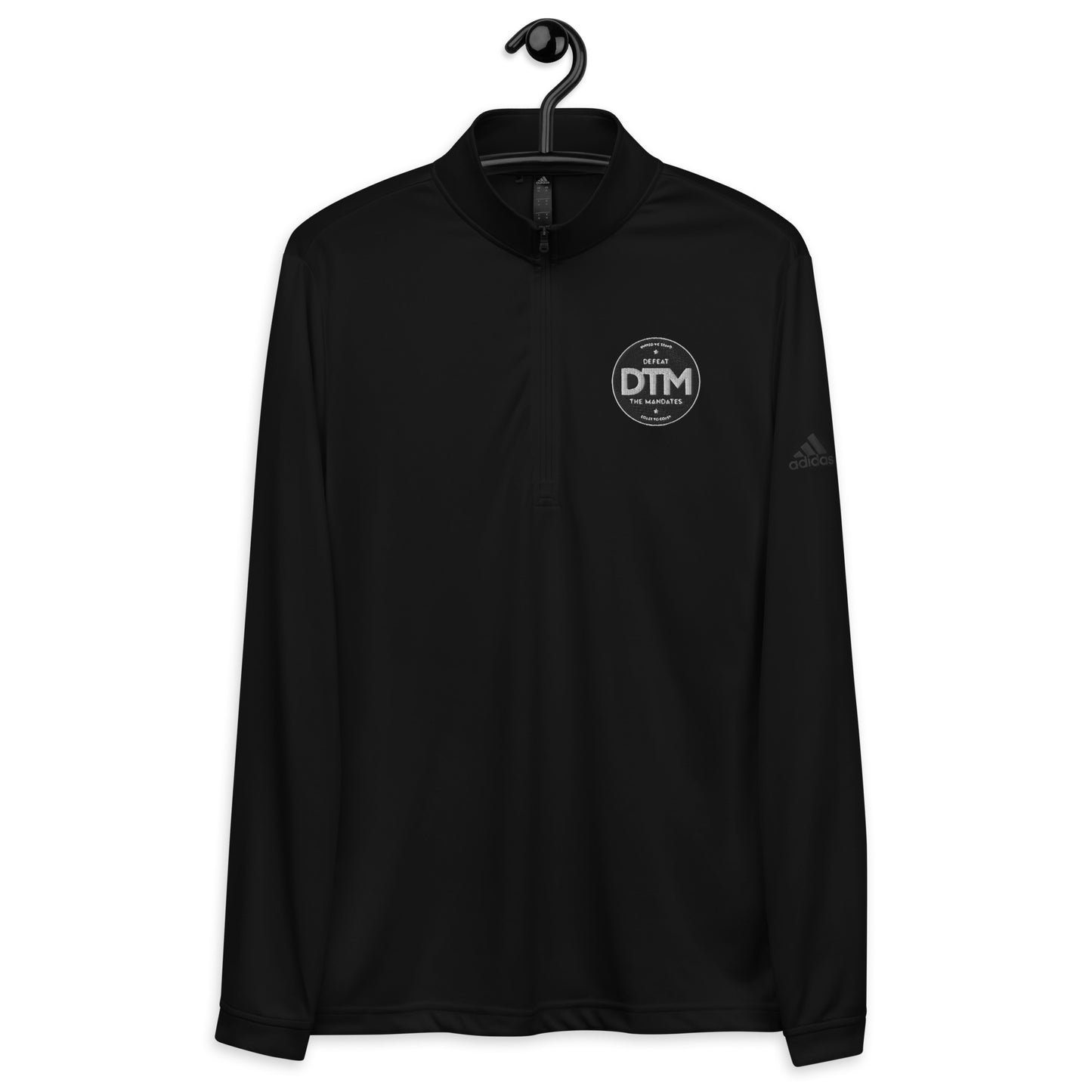 Defeat The Mandates Adidas Men's Quarter Zip Pullover