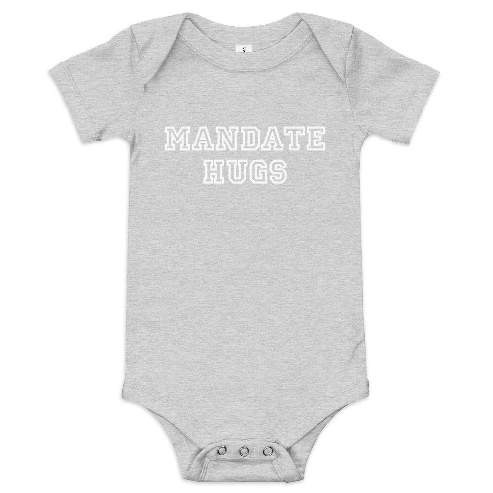 Baby Short Sleeve Onesie Bodysuit Mandate Hugs