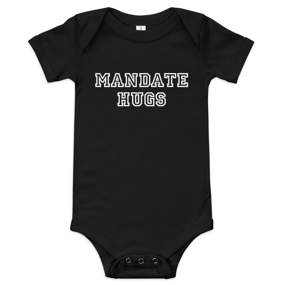 Baby Short Sleeve Onesie Bodysuit Mandate Hugs