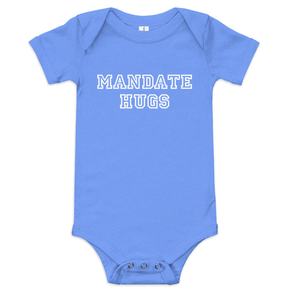 Baby Short Sleeve Onesie Bodysuit Mandate Hugs