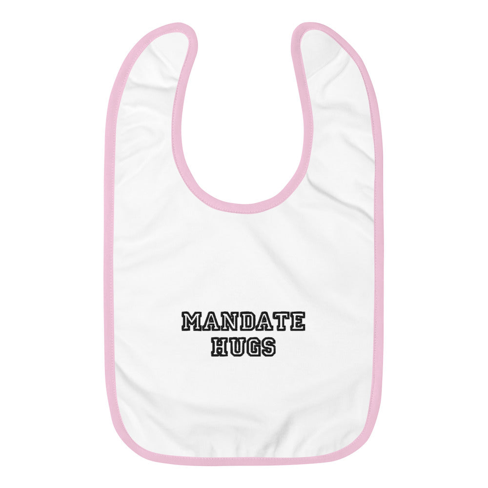 Mandate Hugs Baby Bib (Pink)