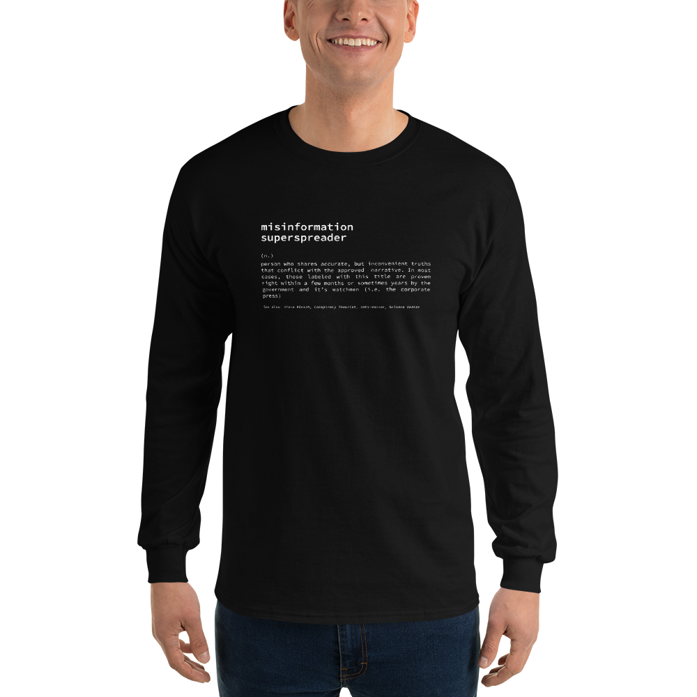 Misinformation Superspreader Men’s Long Sleeve Shirt