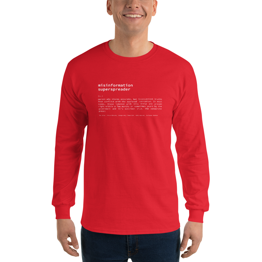 Misinformation Superspreader Men’s Long Sleeve Shirt