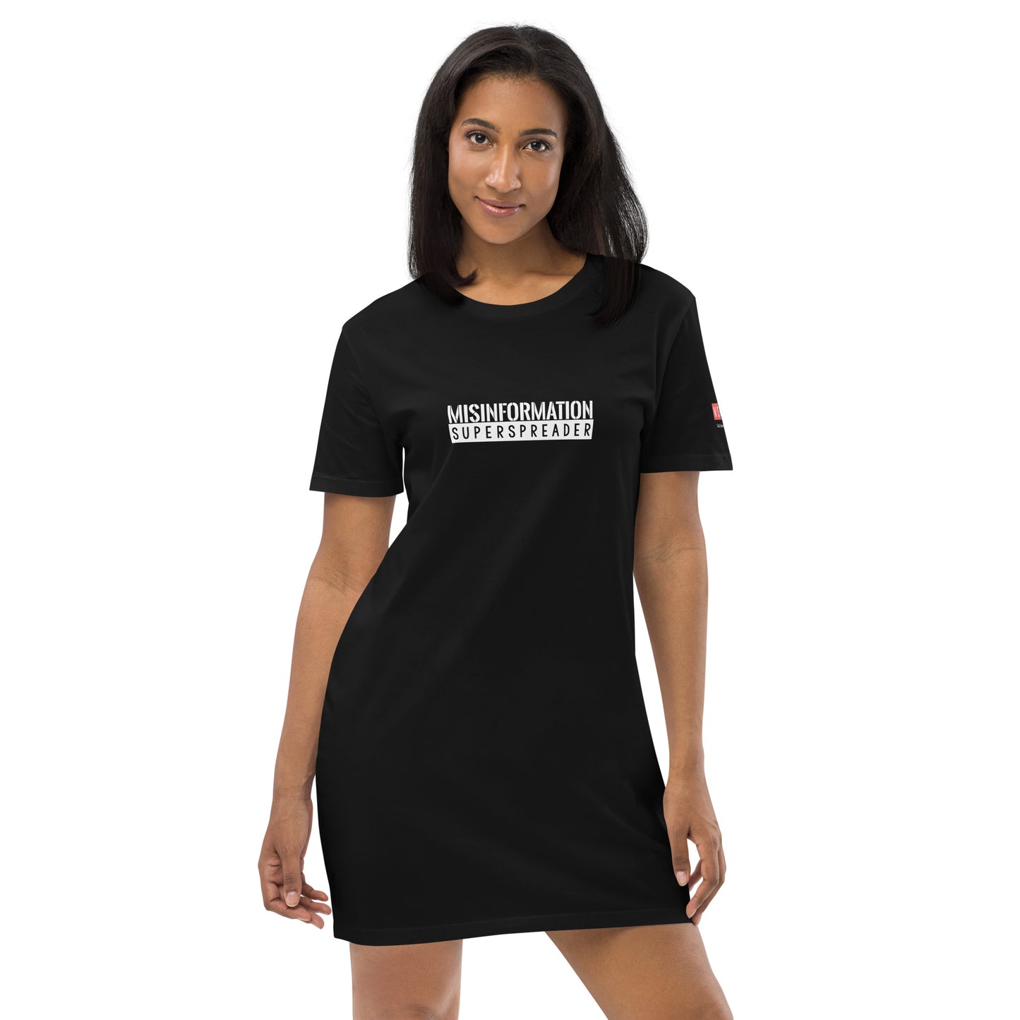 Misinformation Superspreader Organic cotton t-shirt dress