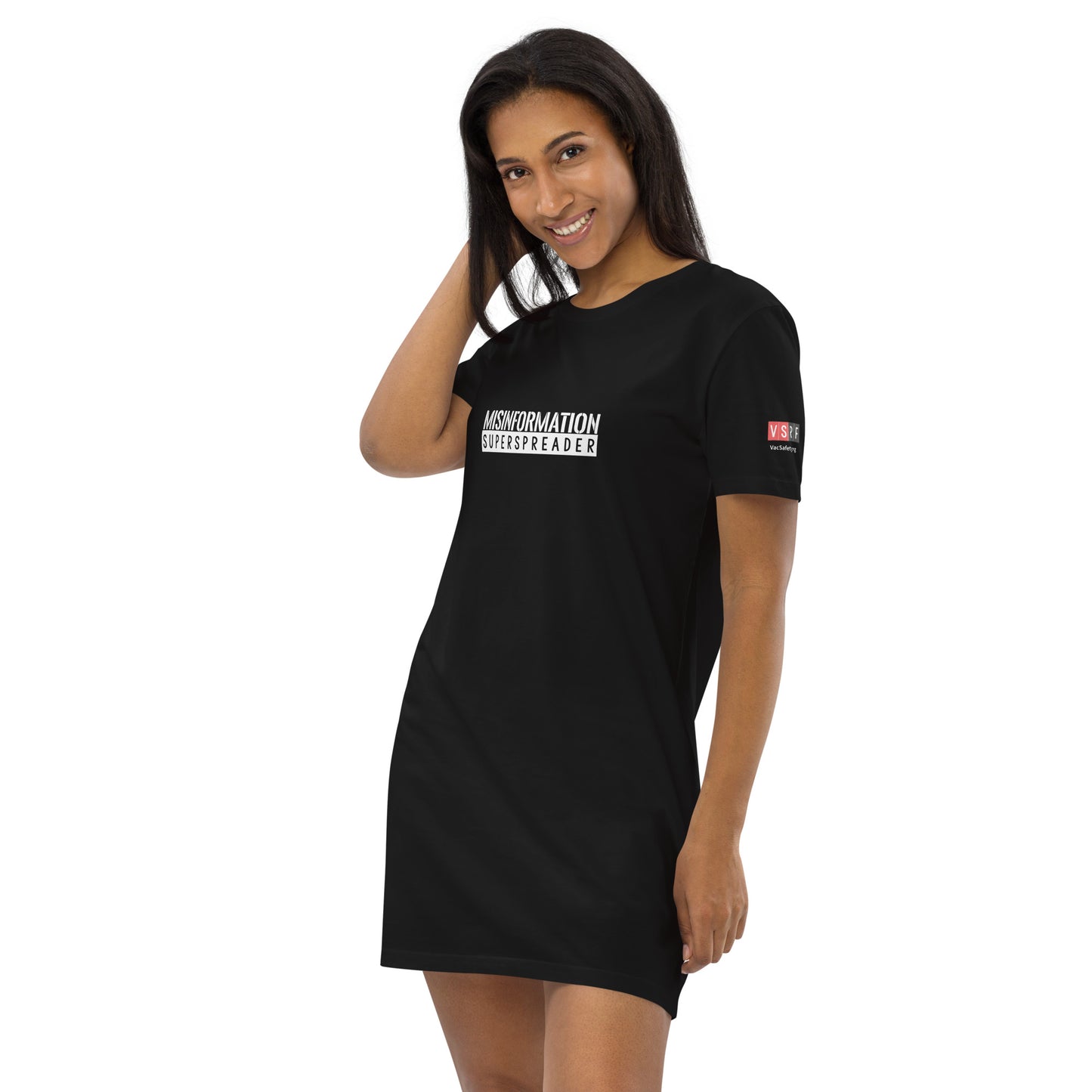 Misinformation Superspreader Organic cotton t-shirt dress