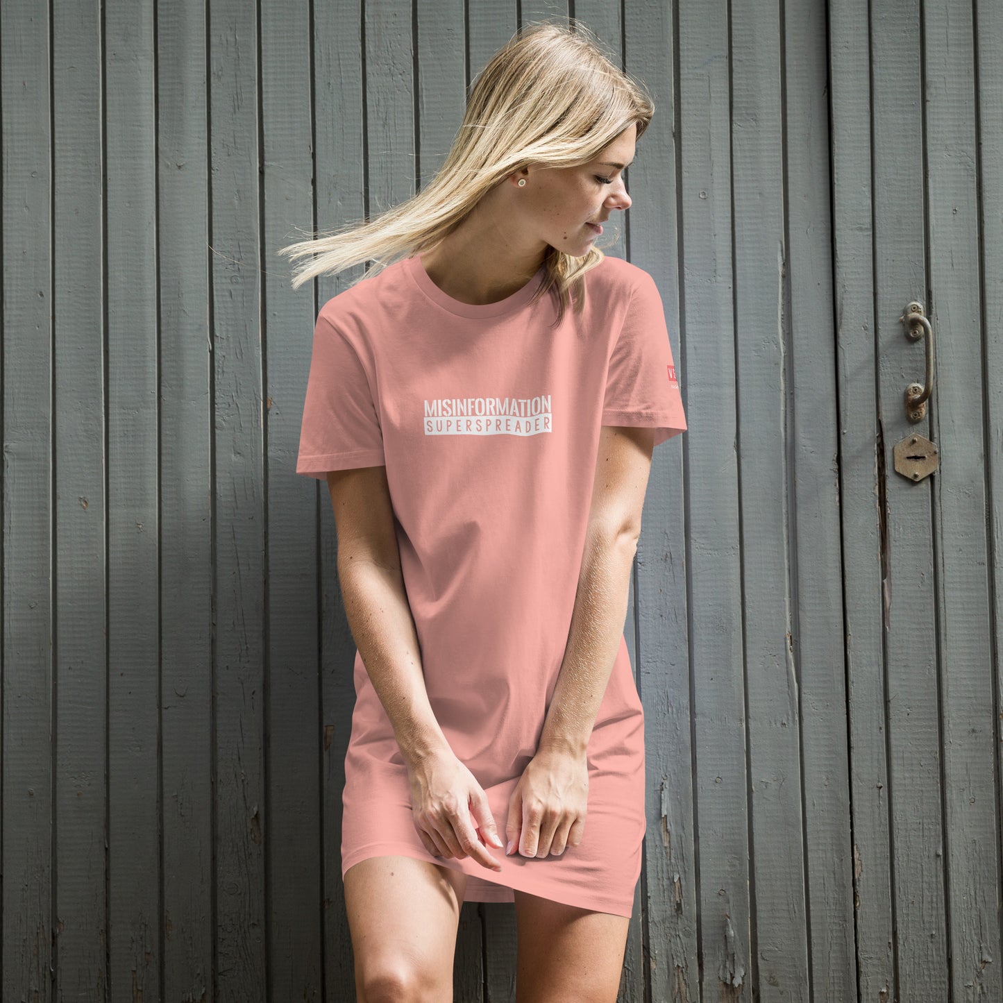 Misinformation Superspreader Organic cotton t-shirt dress
