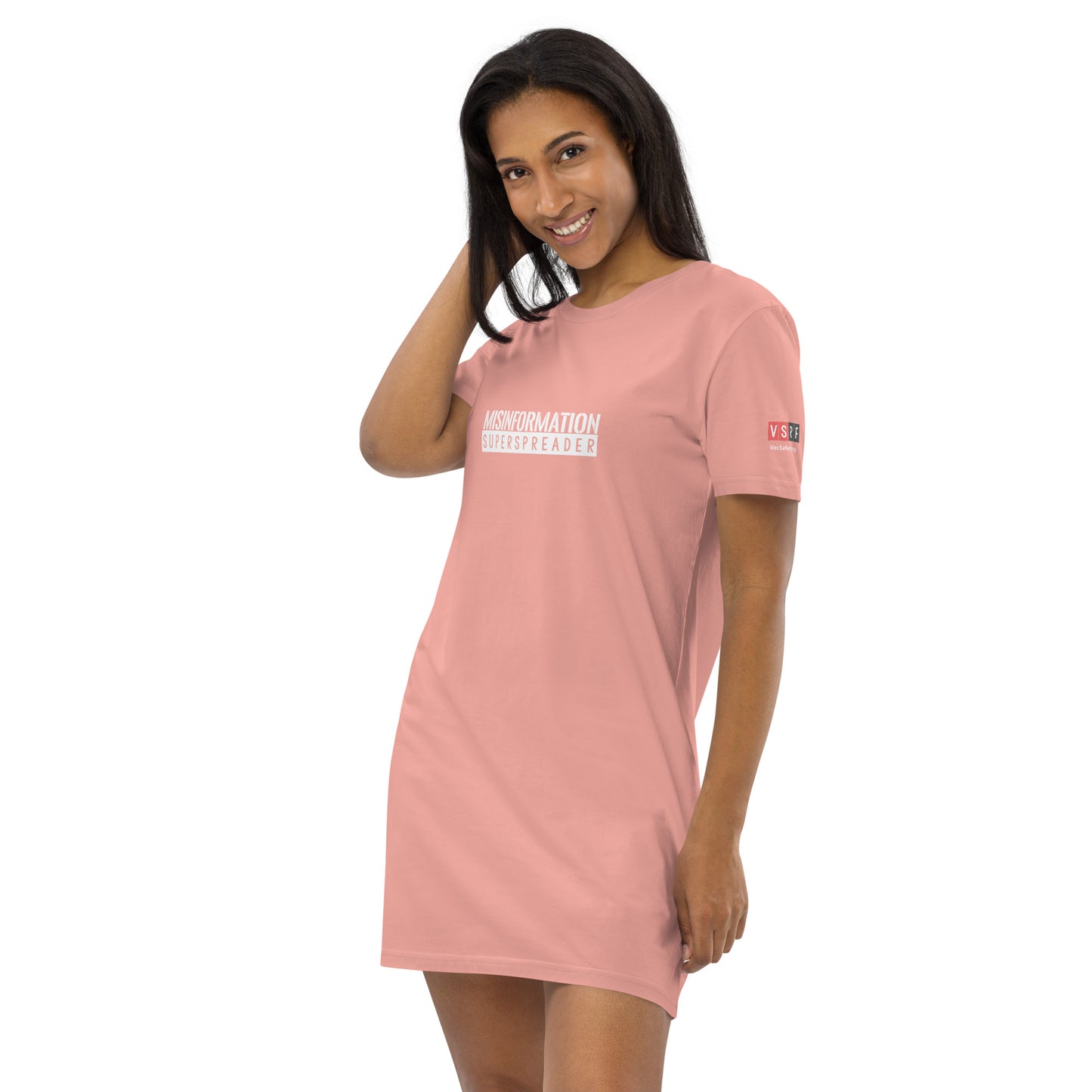 Misinformation Superspreader Organic cotton t-shirt dress
