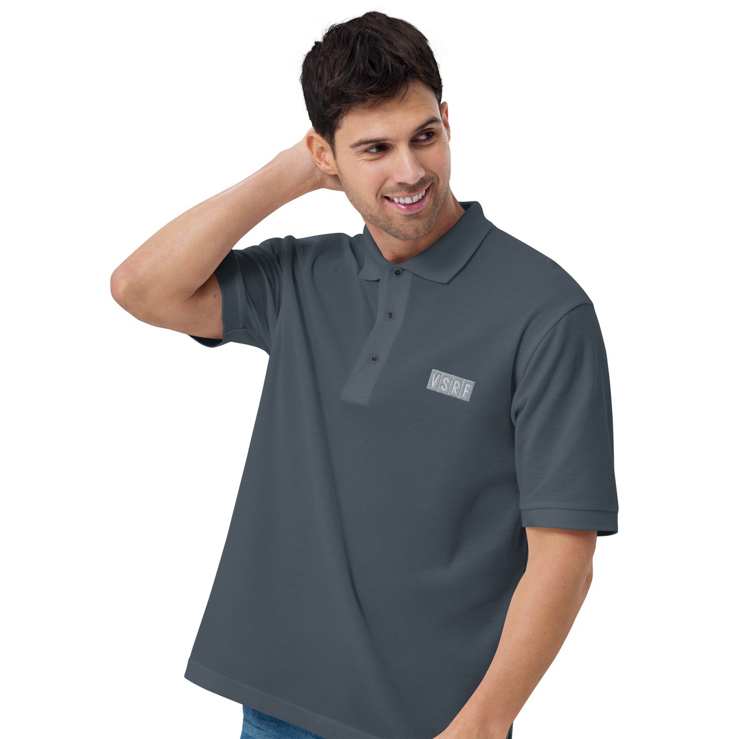 VSRF Men's Premium Polo (Steele Gray)