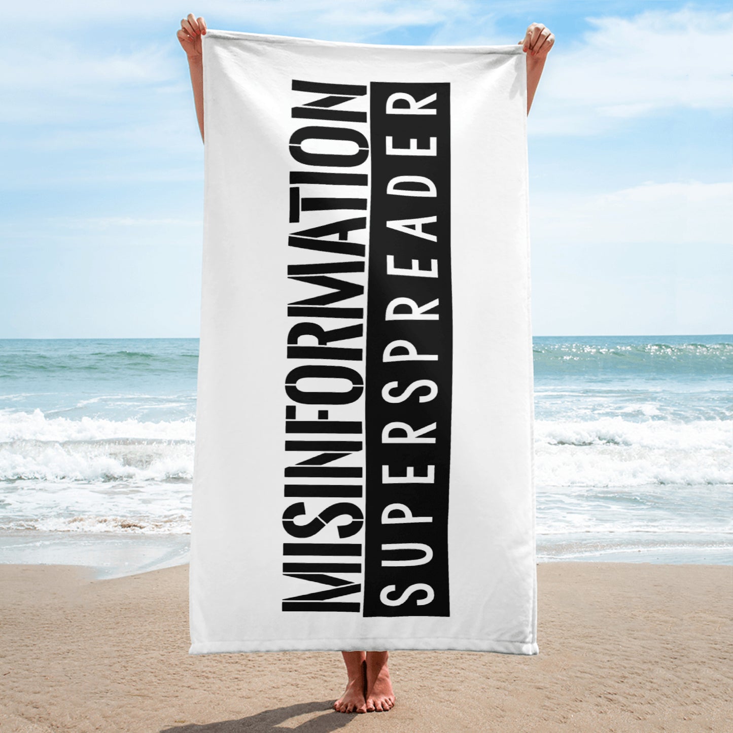 Misinformation Superspreader Beach Towel