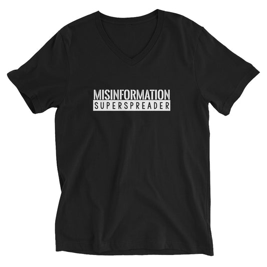 Unisex Misinformation Superspreader Short Sleeve V-Neck T-Shirt