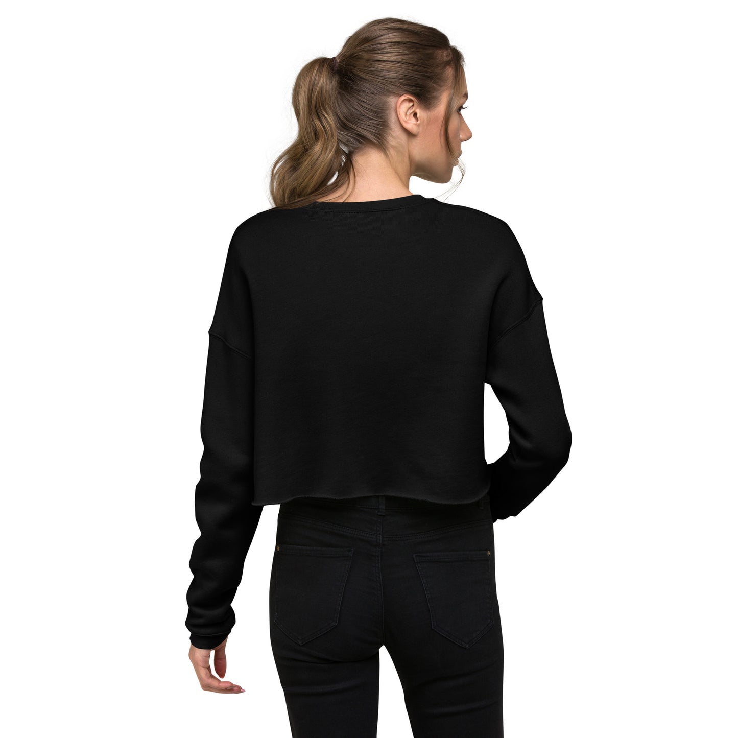 Misinformation Superspreader Crop Sweatshirt (Black)