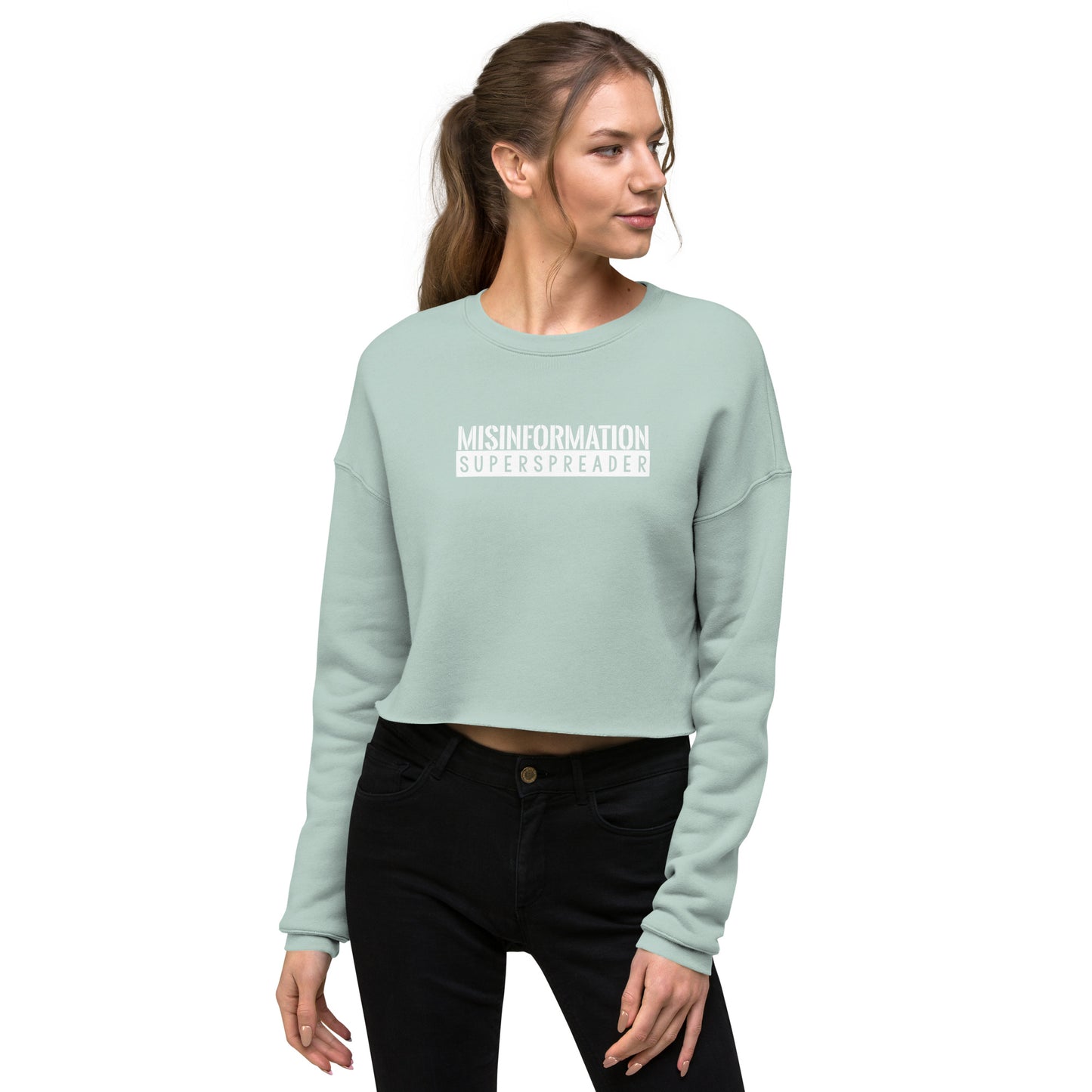 Misinformation Superspreader Crop Sweatshirt