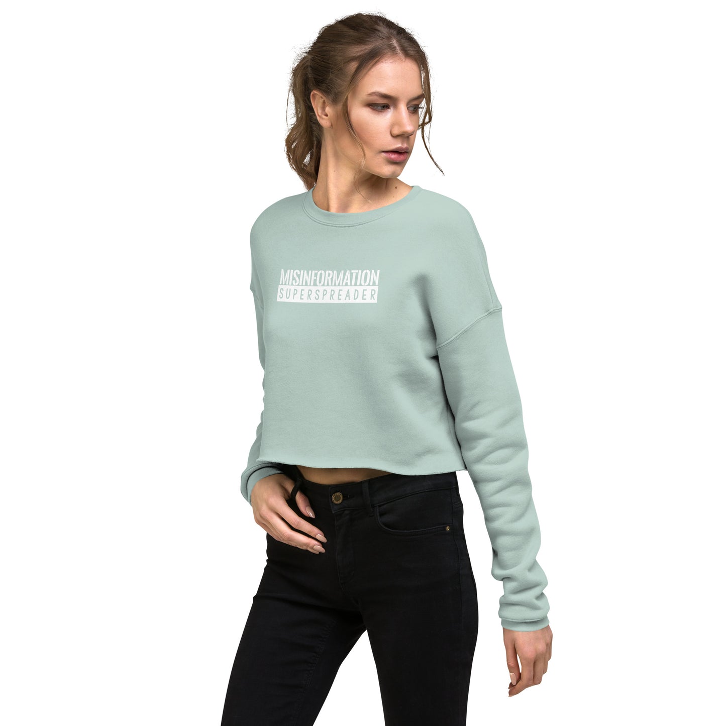 Misinformation Superspreader Crop Sweatshirt